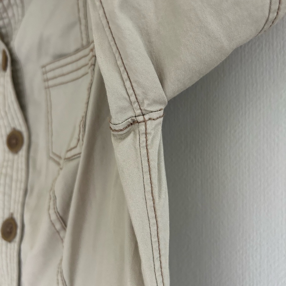 NWOT BODEN Khaki Button Down Cotton Twill Shirt Dress Safari French Utility Sz 6 - Picture 9 of 16